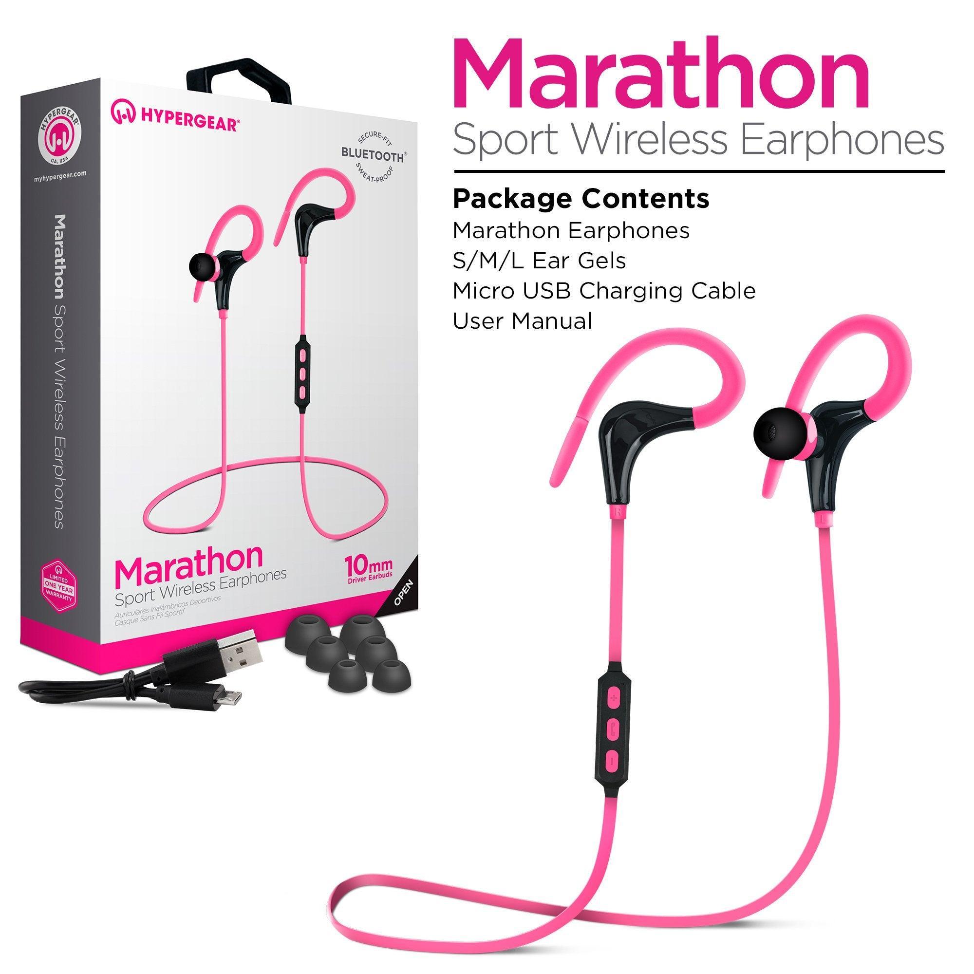 HyperGear Marathon Wireless Sports Earphones Active Pink (14076) - VirtuousWares:Global