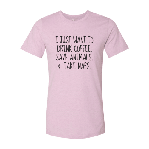 I Just Want To Drink Coffee, Save Animals Tee - VirtuousWares:Global