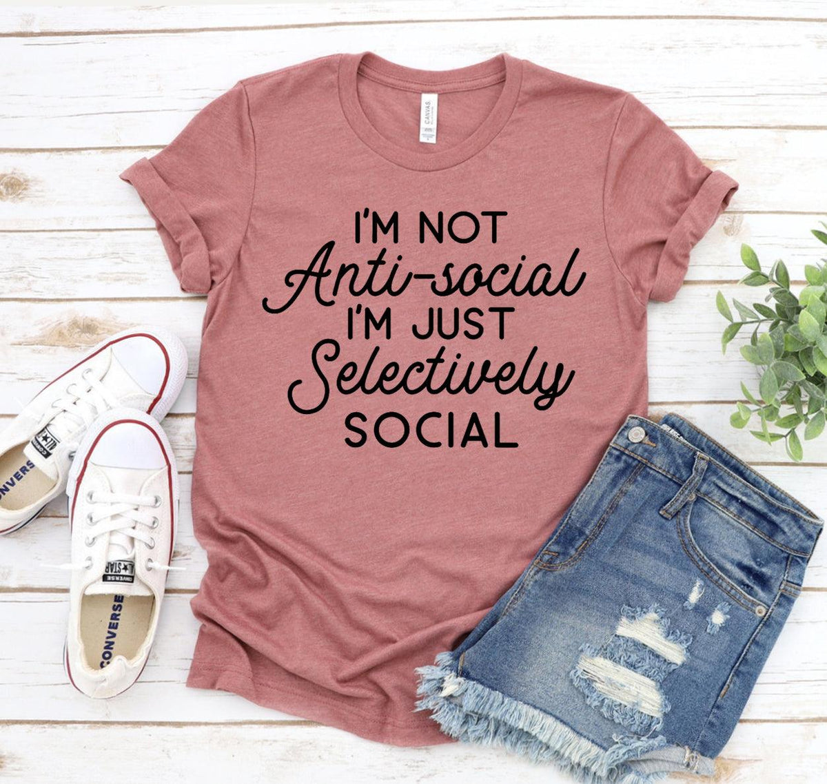 I'm Not Antisocial I'm Just Selectively Social T-shirt - VirtuousWares:Global