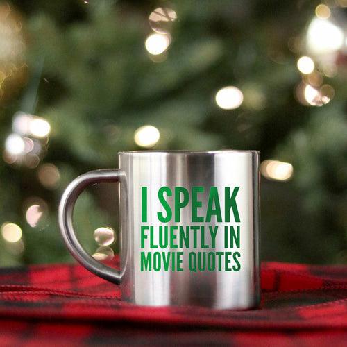 I Speak Fluently In Movie Quotes Gold & Silver Mug - VirtuousWares:Global
