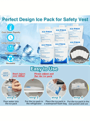Ice Cooling Safety Vest with 20Pcs Ice Packs - VirtuousWares:Global