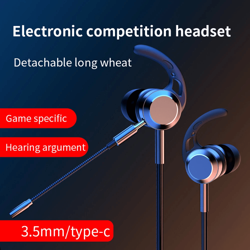 In-Ear Bass Metal Wired Gaming Earphones with Mic - VirtuousWares:Global