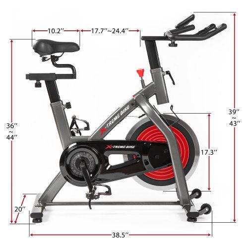 Indoor Cycling Bike 4-Way Adjustable Handlebar & Seat LCD Monitor - VirtuousWares:Global