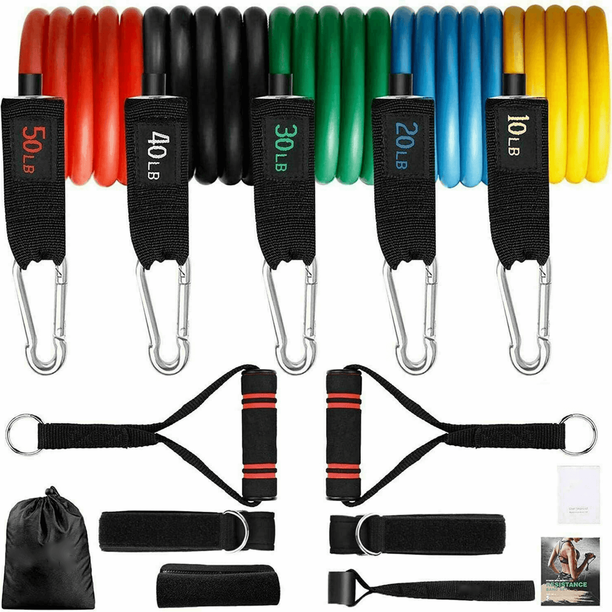 Intey 13-Pcs Resistance Band Home Workout Set - VirtuousWares:Global