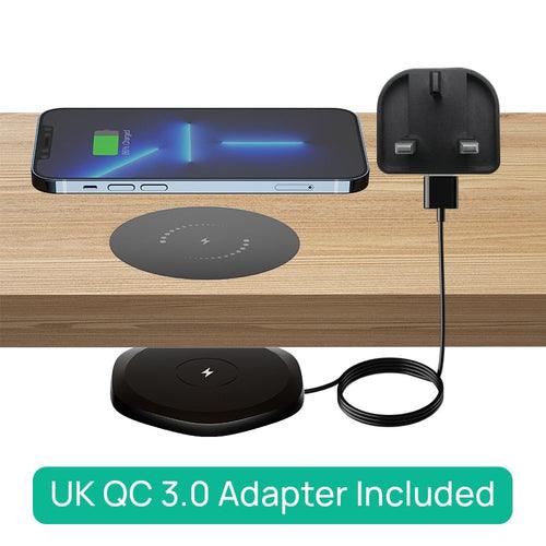 Invisible Wireless Charger 30mm Under Table QI Charger Furniture Desk - VirtuousWares:Global