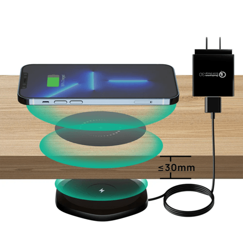 Invisible Wireless Charger 30mm Under Table QI Charger Furniture Desk - VirtuousWares:Global