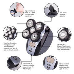 IPX7 High Quality 5 in 1 Men's Electric Shaver Waterproof USB - VirtuousWares:Global