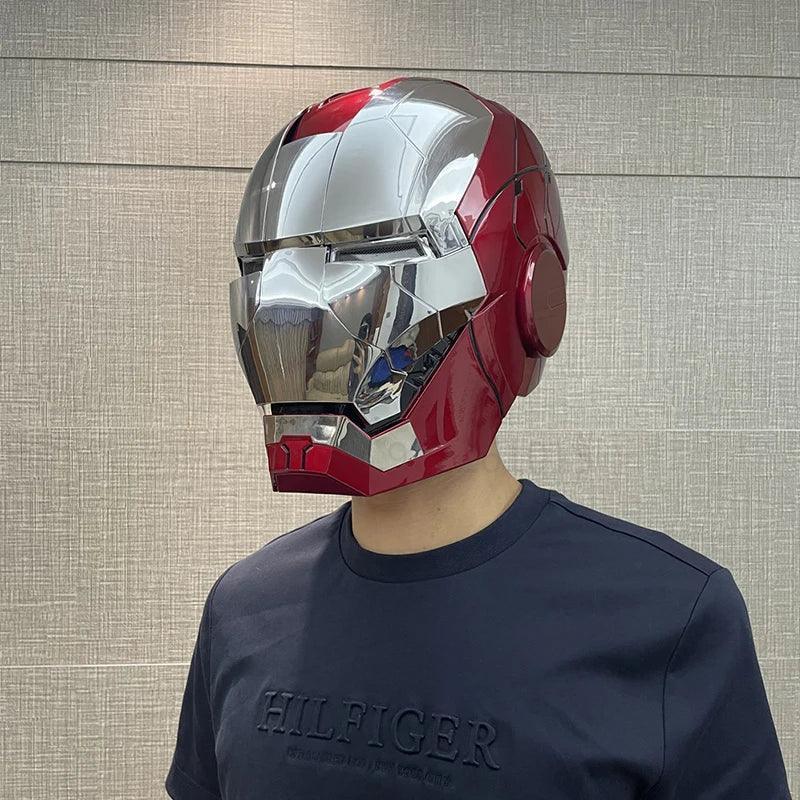 Iron Man Helmet Mk5 Electric Voice Activated Control Wearable Mask 1:1 Automatic Opening Closing Model Figure Adult Toy Gift - VirtuousWares:Global