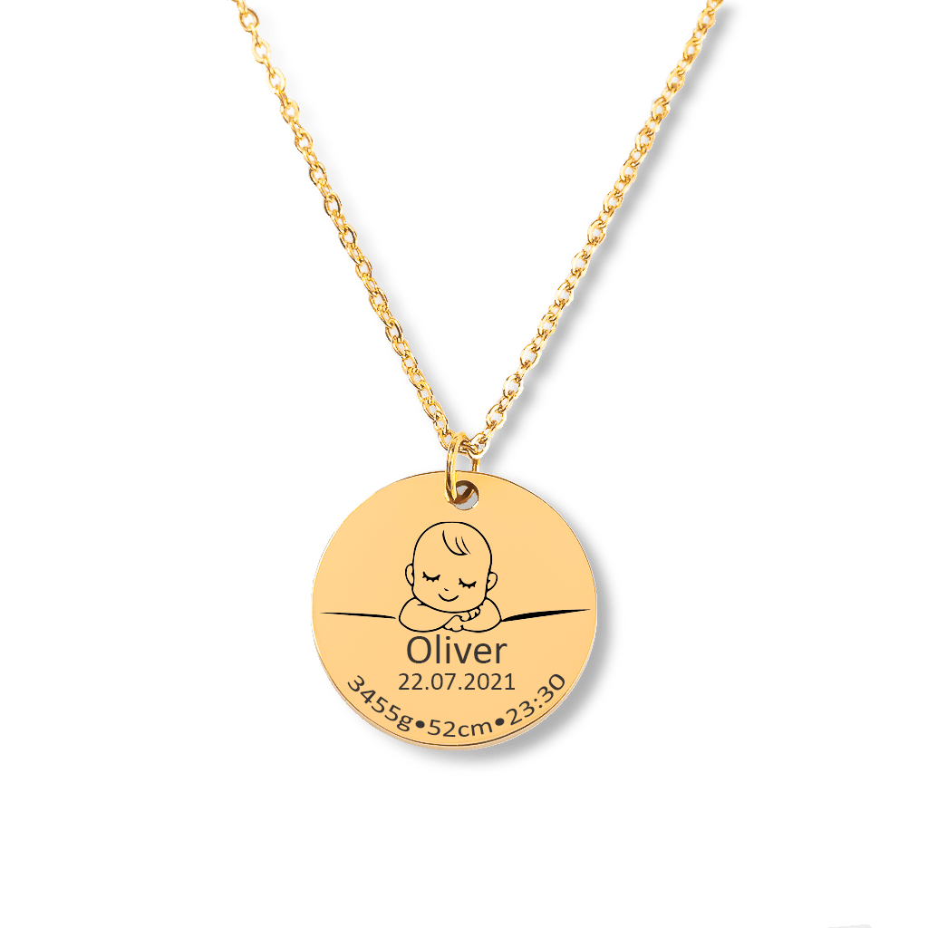 Jacki Easlick Baby Birth Details Necklace - VirtuousWares:Global