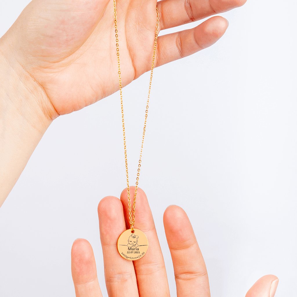 Jacki Easlick Baby Birth Details Necklace - VirtuousWares:Global