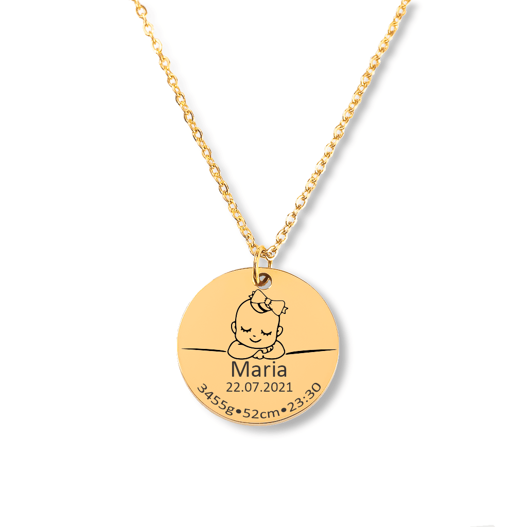 Jacki Easlick Baby Birth Details Necklace - VirtuousWares:Global