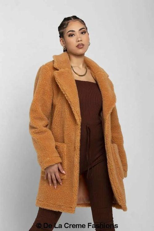 Jacqueline Oversized Teddy Coat - VirtuousWares:Global