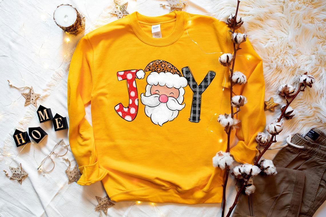 Joy Santa Christmas Sweatshirt - VirtuousWares:Global