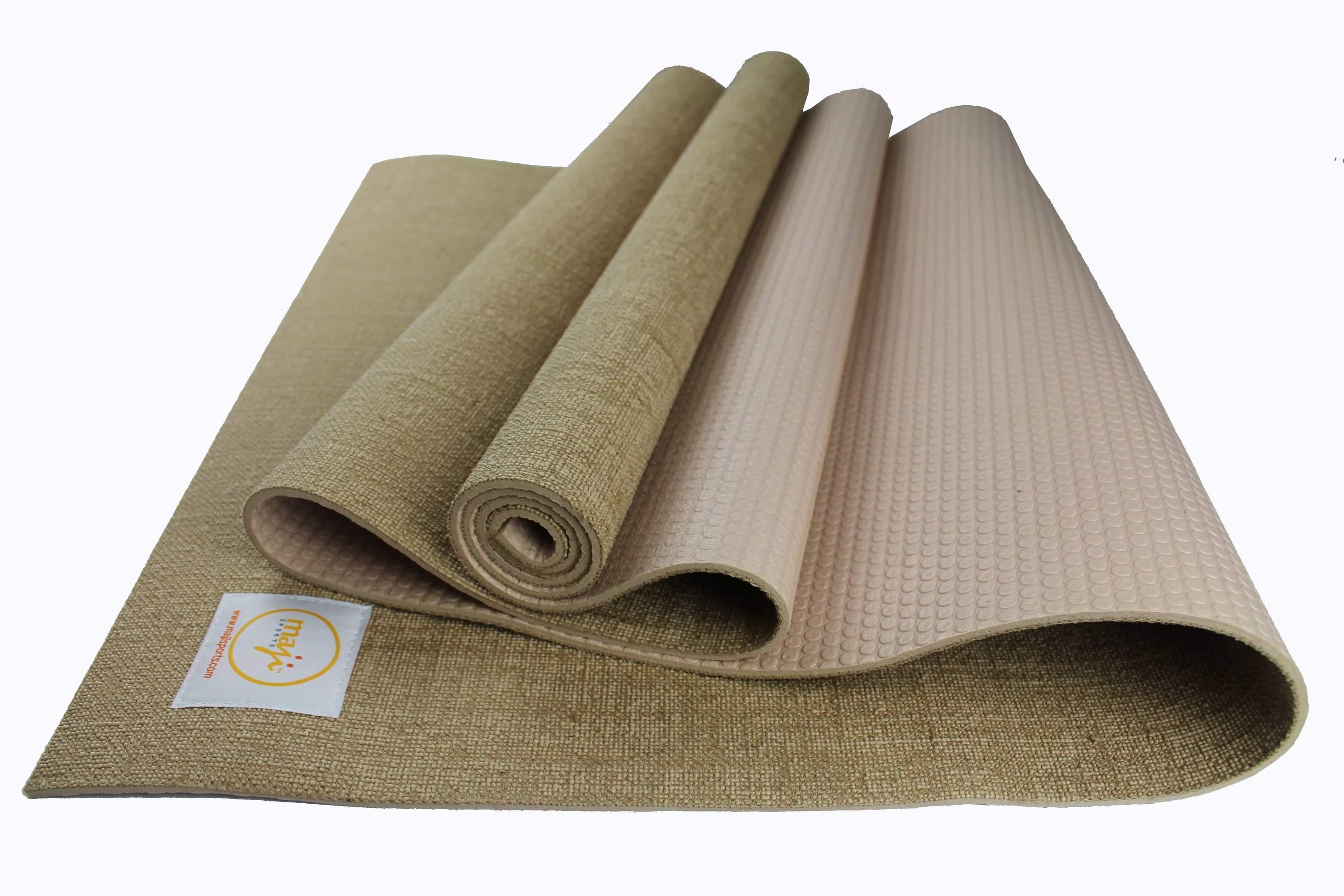 Jute Premium Eco Yoga Mat + Foot Massager (7.5cm x 17.5cm) - VirtuousWares:Global