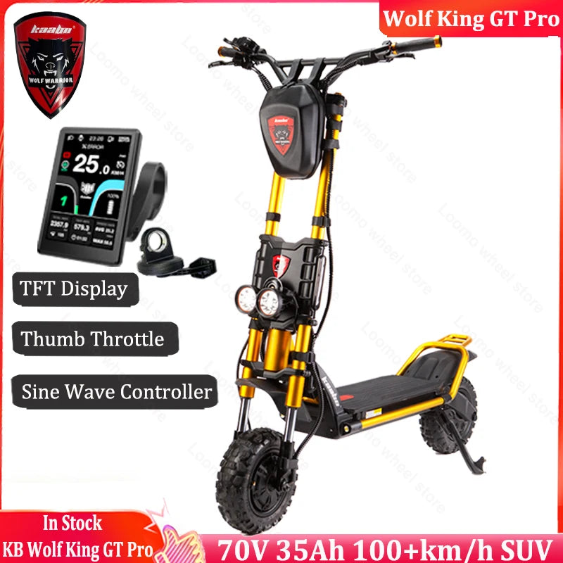 Kaabo Wolf King GT Pro Scooter 11inch 72V 35Ah Battery 2000W*2 Dual Motor - VirtuousWares:Global