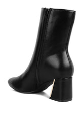 kaira metallic accent heel high ankle boots - VirtuousWares:Global