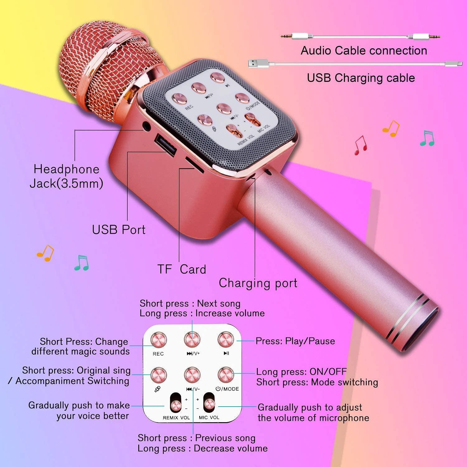 Karaoke Wireless Microphone Speaker Dance Light - VirtuousWares:Global