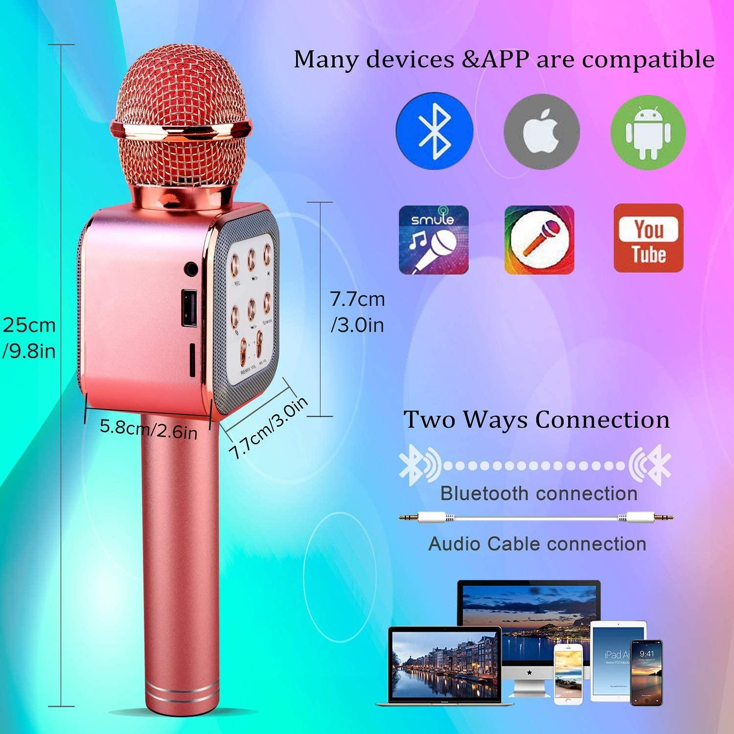 Karaoke Wireless Microphone Speaker Dance Light - VirtuousWares:Global
