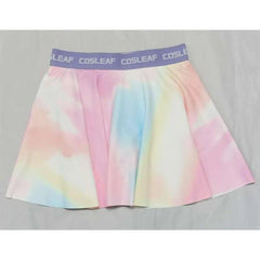 Kids Girls Summer Tie Dye Print Sports Running Skorts Double Layers - VirtuousWares:Global