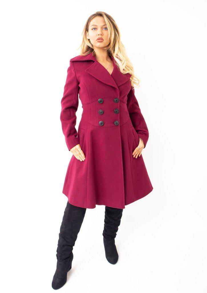 Kirsty Slim Fit A-Line Coat - VirtuousWares:Global