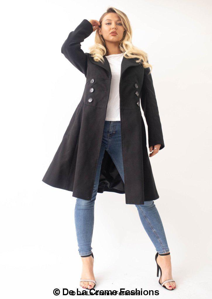 Kirsty Slim Fit A-Line Coat - VirtuousWares:Global