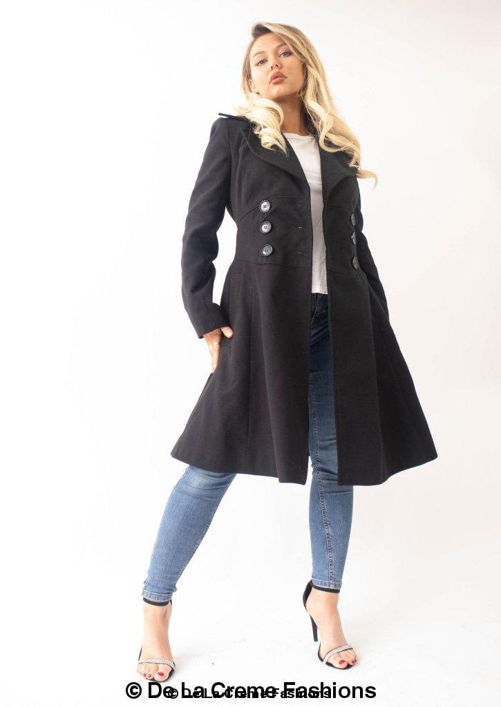 Kirsty Slim Fit A-Line Coat - VirtuousWares:Global