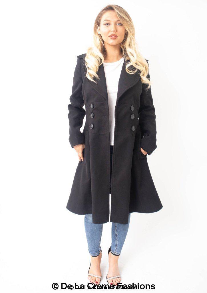 Kirsty Slim Fit A-Line Coat - VirtuousWares:Global