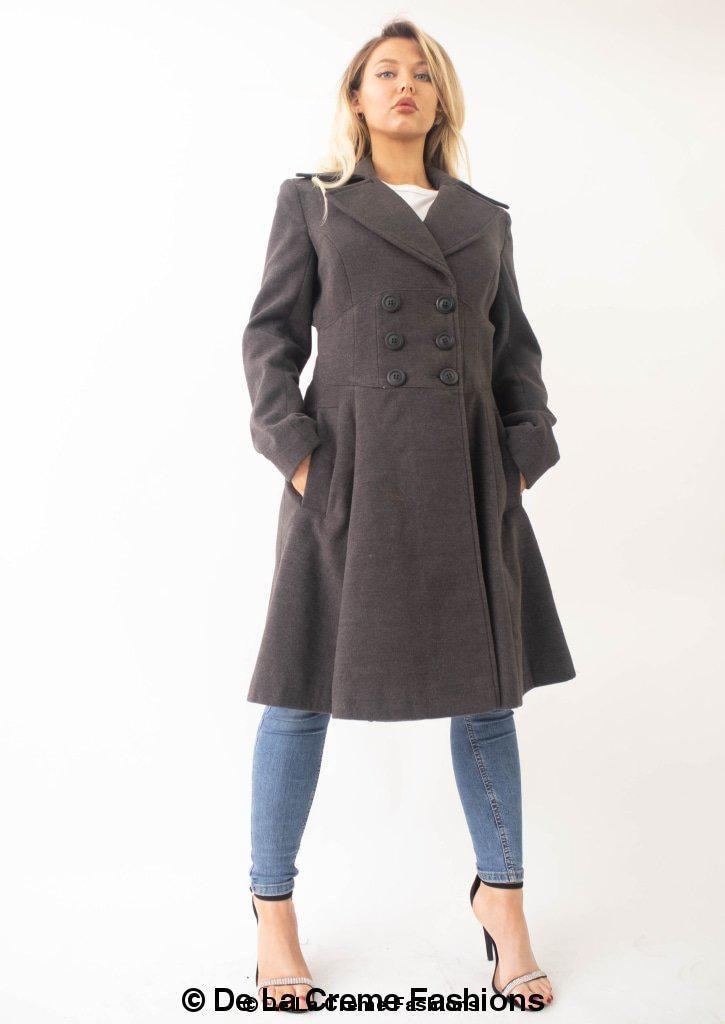 Kirsty Slim Fit A-Line Coat - VirtuousWares:Global
