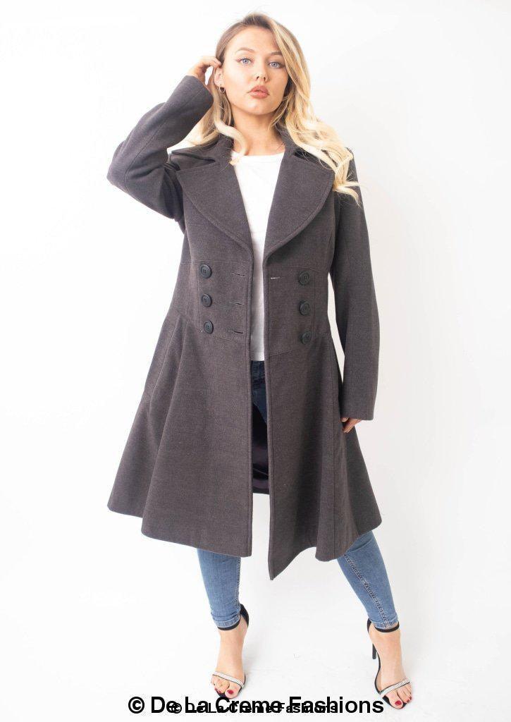 Kirsty Slim Fit A-Line Coat - VirtuousWares:Global