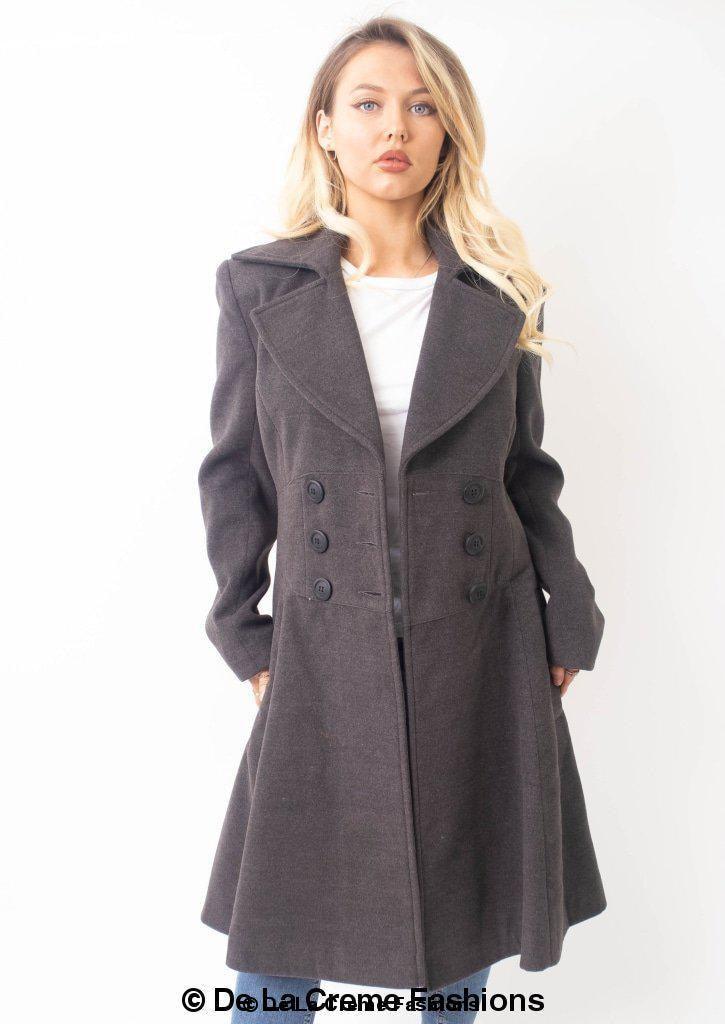 Kirsty Slim Fit A-Line Coat - VirtuousWares:Global