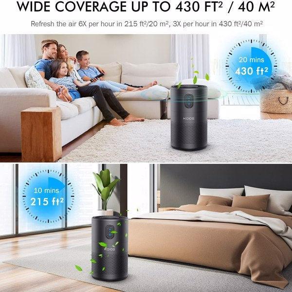 KOIOS Air Purifiers for Bedroom Home H13 HEPA Filter Purifier - VirtuousWares:Global