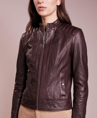 Koza Leathers Women's Real Lambskin Leather Bomber Jacket KW233 - VirtuousWares:Global