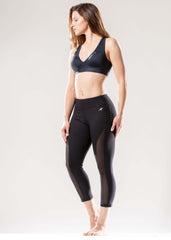 L'espace Low-Waisted Capri Leggings with Mesh Panels and Reflective - VirtuousWares:Global