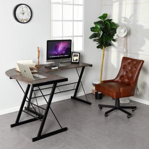 L-Shaped Desk Modern Compute Corner Desk Home Office Gaming Desk - VirtuousWares:Global