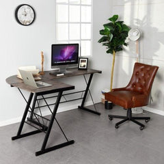 L-Shaped Desk Modern Compute Corner Desk Home Office Gaming Desk - VirtuousWares:Global