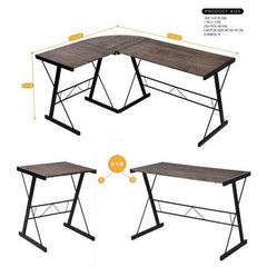 L-Shaped Desk Modern Compute Corner Desk Home Office Gaming Desk - VirtuousWares:Global