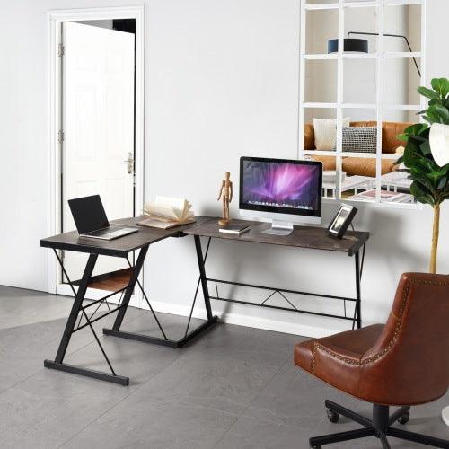 L-Shaped Desk Modern Compute Corner Desk Home Office Gaming Desk - VirtuousWares:Global