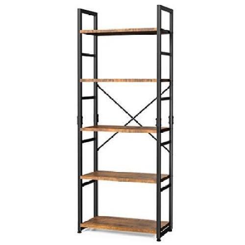 Ladder Shelf Bookcase 5 Tiers Williamspace Bookshelf with Open Storage - VirtuousWares:Global