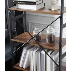 Ladder Shelf Bookcase 5 Tiers Williamspace Bookshelf with Open Storage - VirtuousWares:Global