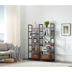Ladder Shelf Bookcase 5 Tiers Williamspace Bookshelf with Open Storage - VirtuousWares:Global