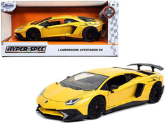 Lamborghini Aventador SV Yellow \Hyper-Spec\" 1/24 Diecast Model Car - VirtuousWares:Global