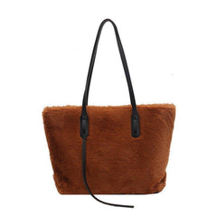 Large-capacity Fashion Plush One-Shoulder Bag - VirtuousWares:Global