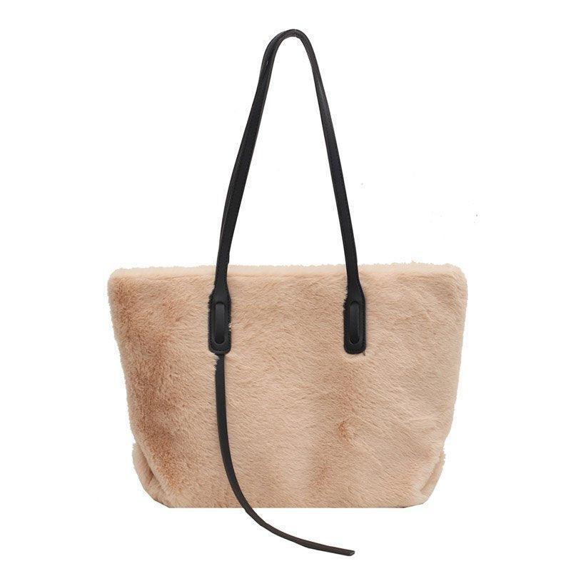 Large-capacity Fashion Plush One-Shoulder Bag - VirtuousWares:Global