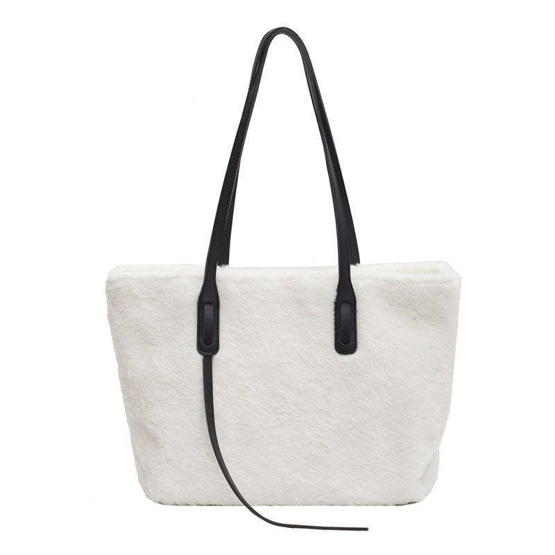 Large-capacity Fashion Plush One-Shoulder Bag - VirtuousWares:Global