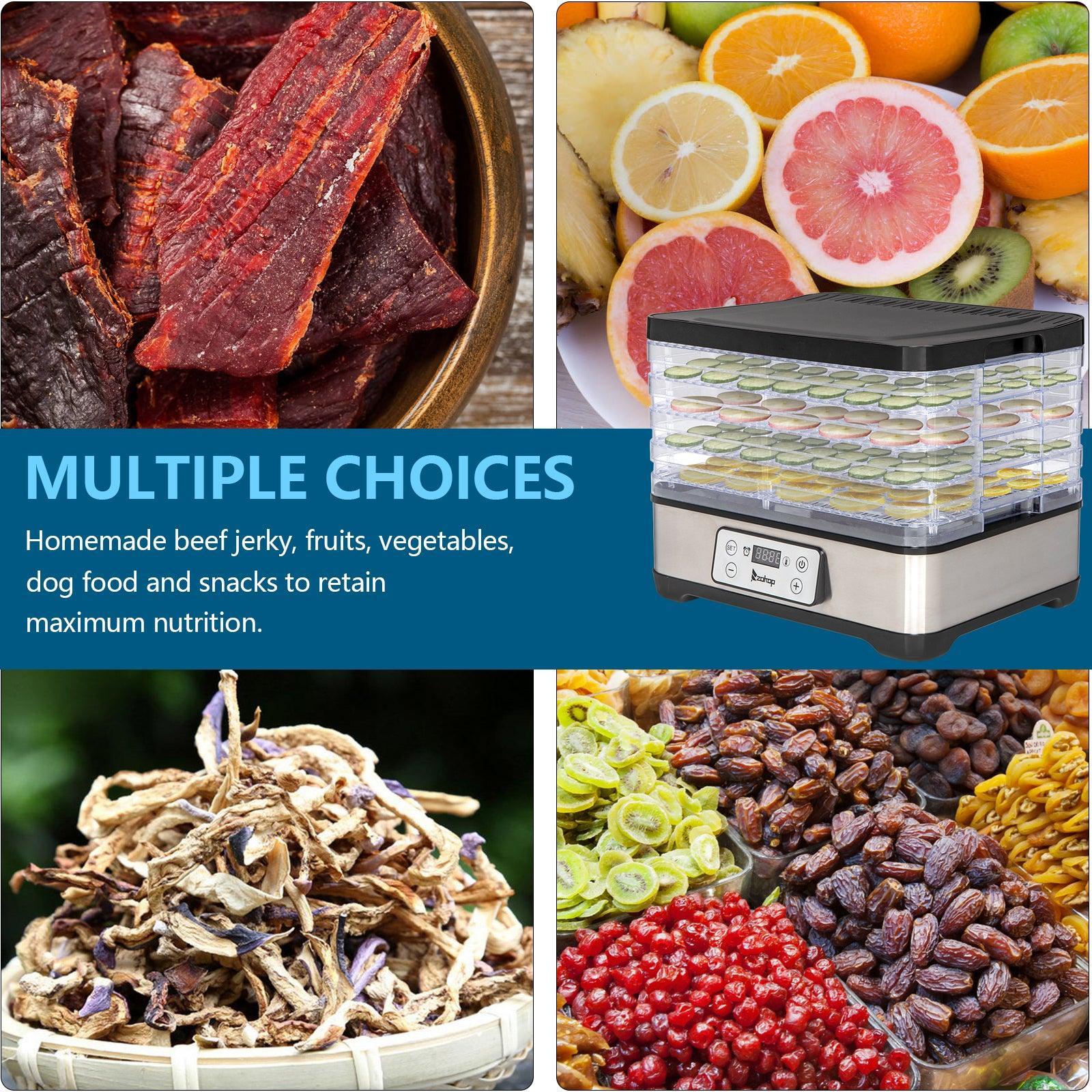 Large Drying Capacity Food Fruit Dehydrator with 5pcs Movable Trays - VirtuousWares:Global