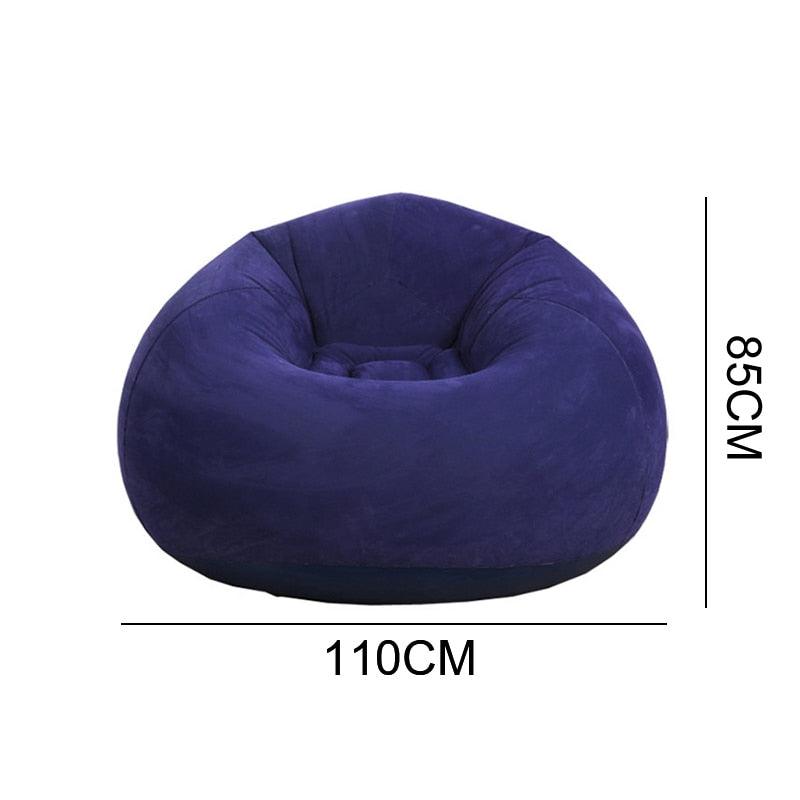 Large Lazy Inflatable Sofa Chairs PVC Lounger Seat Bean Bag Sofas Pouf - VirtuousWares:Global