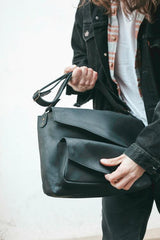Large Top Handle Leather Bag, Rieltor Gift for Men, Leather Satchel - VirtuousWares:Global