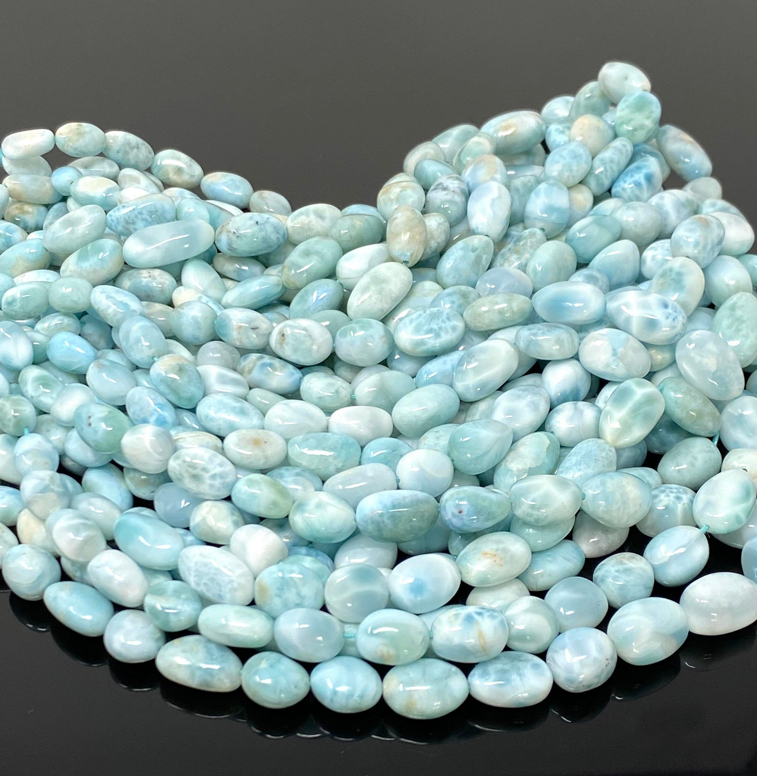 Larimar Beads, Gemstone Beads, Genuine Dominican Republic Larimar - VirtuousWares:Global