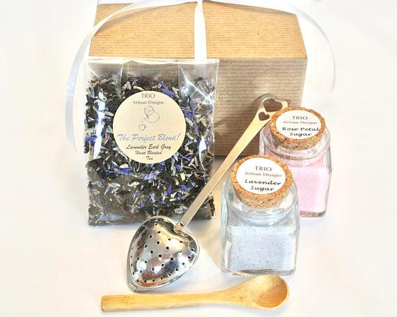 Lavender Earl Grey Tea & Sugar Gift Set, Lavender - VirtuousWares:Global