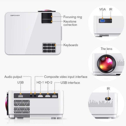 LCD Video Projector with Carrying Case Mini Movie Projector with HDMI - VirtuousWares:Global